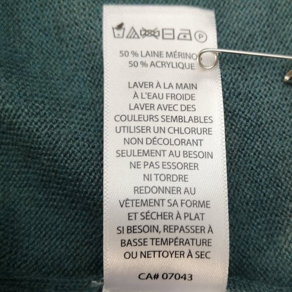 Tahari Ladies Size Medium Green Merino Wool Blend Long Duster Open Cardigan - Picture 7 of 10